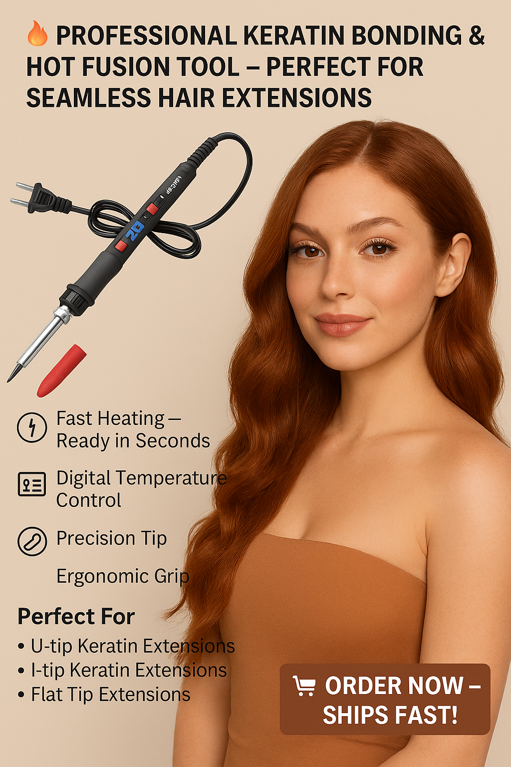 Keratin Bonding Tool Heat Hair Connector