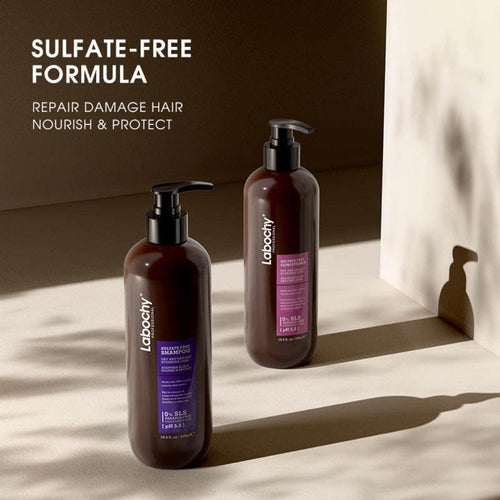 Labochy Sulfate Free 100% Natural Organic Shea Butter Hair Shampoo & Conditioner